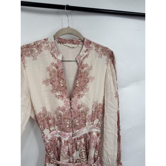 forever that girl anthropologie Vivienne Maxi Dress XS Pink Peasant Boho Cottage - Picture 14 of 15